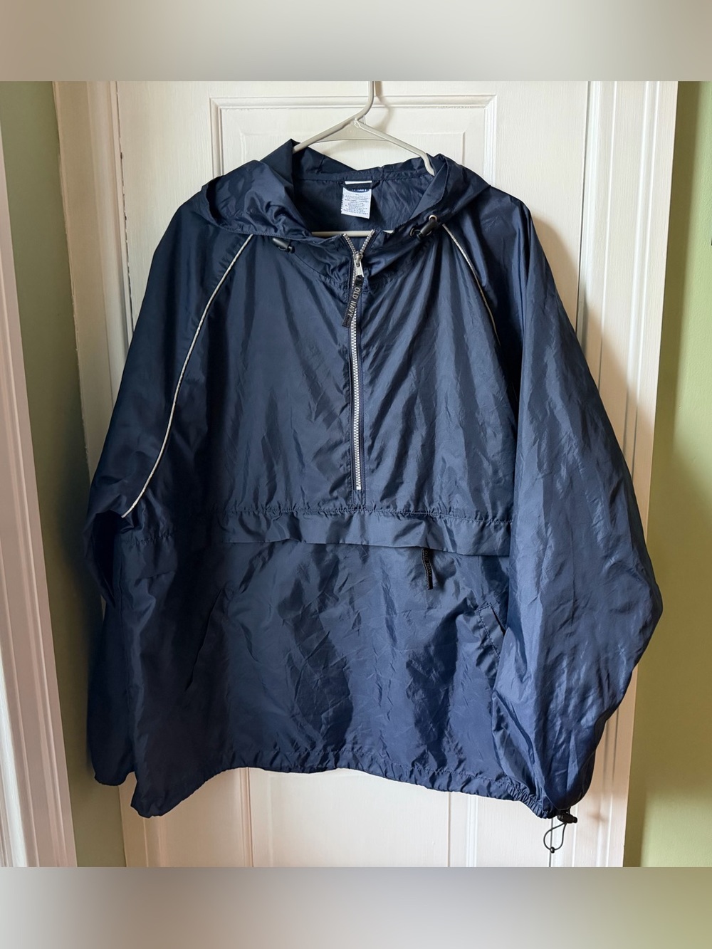 Old Navy Men's Navy Hooded Windbreaker Pullover Size XL